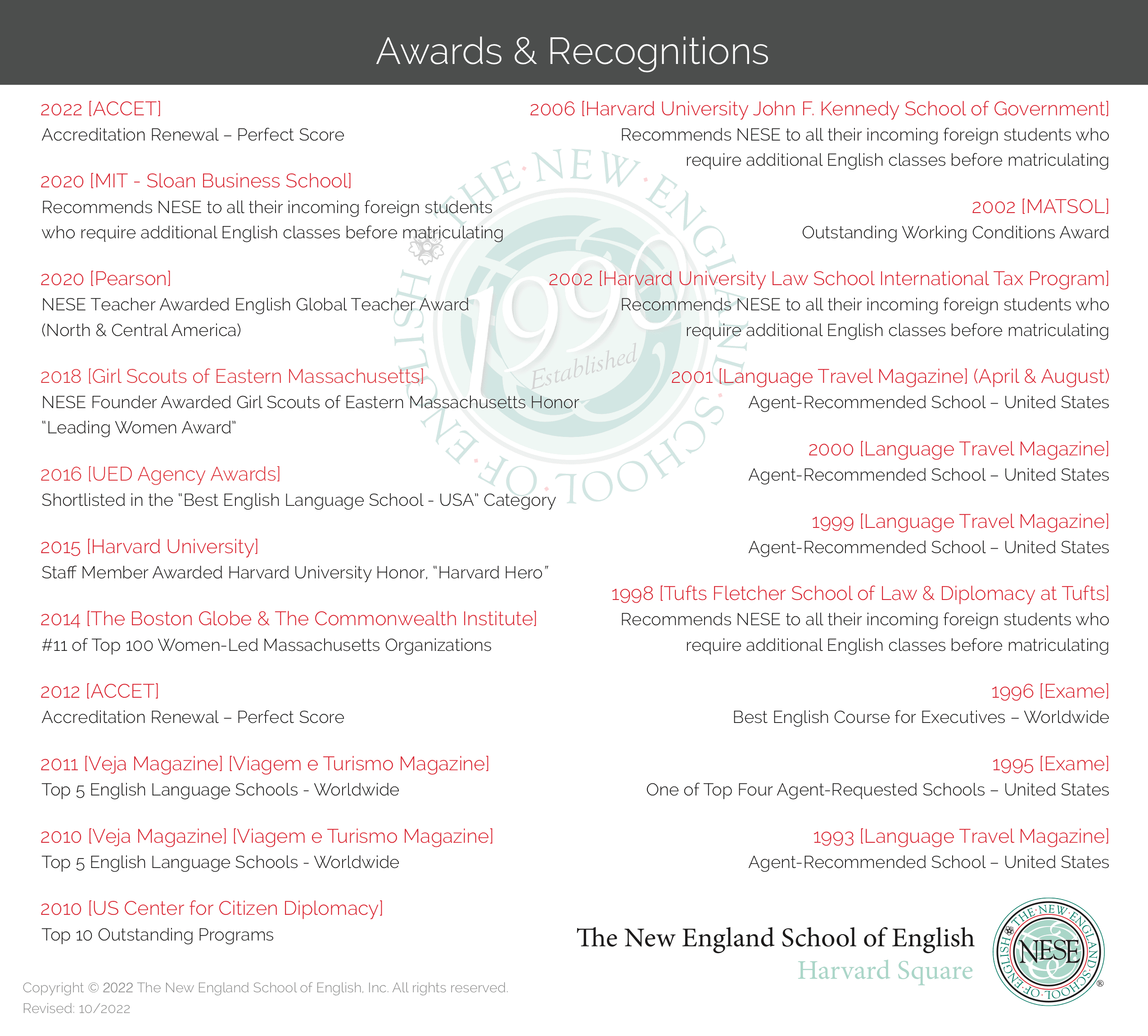 The New England School of English: NESE image 2